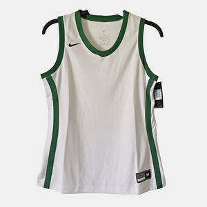 NWT‎ Nike Dri-Fit Women's Basketball Jersey Tank Top White Green Size M